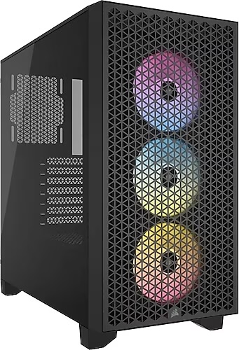 Corsair 3000D RGB Airflow CC-9011255-WW Fanlı Siyah ATX Oyuncu Kasası