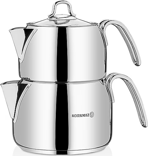 Korkmaz Perla A028 Maxi Boy Çelik Çaydanlık